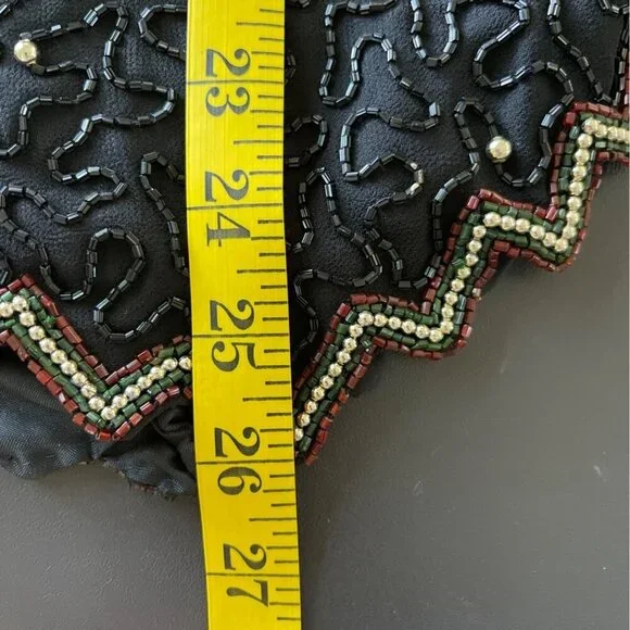 Vintage 90s Laurence Kazar Women Top Size XL Sequin Beaded Floral Party Holiday - Picture 13 of 13